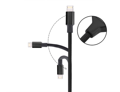 90-Degree USB Charging Cable for Apple & Android