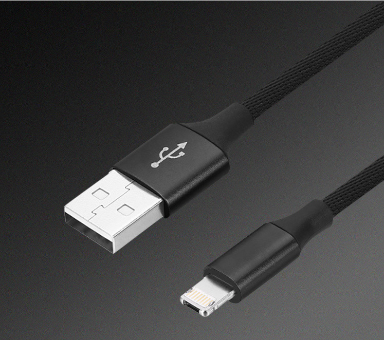90-Degree USB Charging Cable for Apple & Android